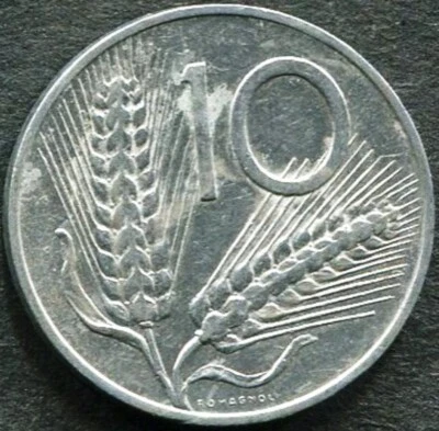 COIN - ITALY - 10 LIRE - KM# 93 - Repubblica Italiana, plain edge - 1980 - (C44) - Image 1 of 4
