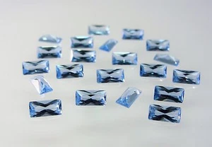 Aquamarin Baguette Prinzessin geschnittene Form Steine GRÖSSENWAHL Lose Spinell Edelsteine - Bild 1 von 4