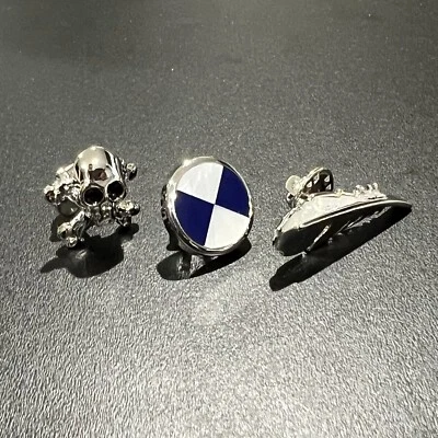 3 Pieces Lapel Pin Set Fancy Men Suit Brooches - Image 1 of 4