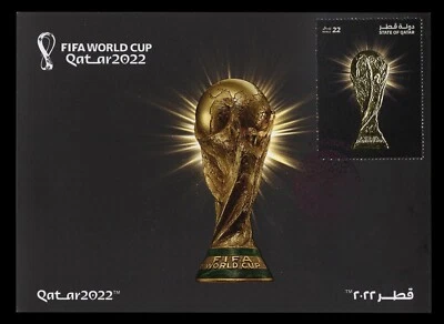 QATAR 2022 Maximum Card - FIFA WORLD CUP Gold trophy Lusail Stadium, Final match - Image 1 of 2