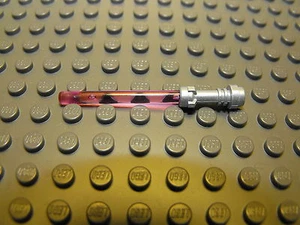 Lego Star Wars Metallic Silver Hilt With Trans Dark Pink Lightsaber #L7 - Picture 1 of 1