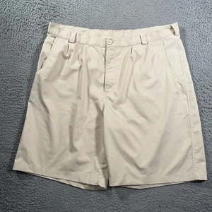 Under Armour Shorts Men’s 40 Beige Heat Gear Loose Golf Pleated - Picture 1 of 13