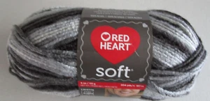 RED HEART SOFT..GRAY SCALE - Picture 1 of 1
