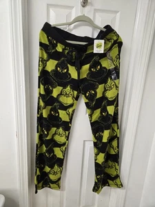Vintage Dr. Seuss The Grinch Damen Fleece Schlafhose Größe Large Hose - Bild 1 von 4