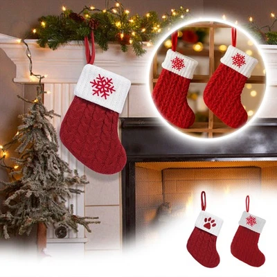 Calcetines Tejidos Navidad Festivo Y Alegre Navidad Colgante Decoración Vacaciones Foto 1 de 4