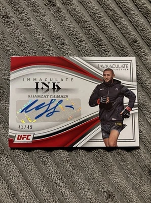 2023 Panini Immaculate UFC - Immaculate Ink Khamzat Chimaev /49 - Image 1 of 2