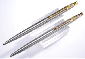 Vintage MCM Parker Edelstahl Jotter Kugelschreiber & Bleistift Set #54 - Bild 1 von 5