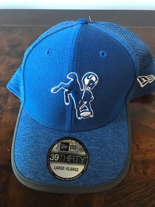Indianapolis Colts New Era 39Thirty Flex Fitted L-XL Hat Cap Blue NFL NWT - Picture 1 of 5