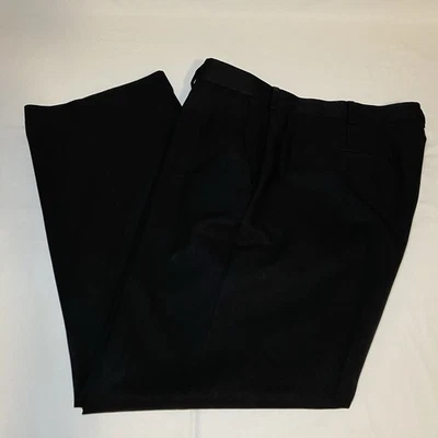 Pantalones de vestir Izod de corte clásico para hombre talla 38x30 negros pantalones poliéster usados Foto 1 de 4
