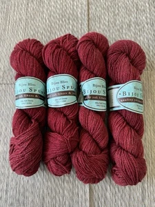 BIJOU BASIN RANCH Bijou Spun ~ Color#03-Red ~ 2oz/150yd ~ Yak & Cormo ~Lot of 4 - Picture 1 of 6