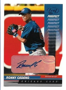 Ronny Cedeno 2005 Leaf Prospect Blue Autograph #241  #20/25 - Chicago Cubs Auto - Picture 1 of 2