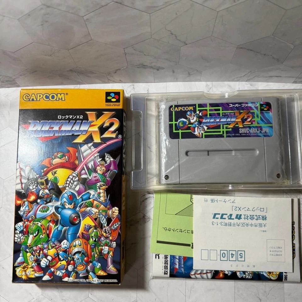 ROCKMAN X2 Megaman Nintendo Super Famicom Japan Import Kostenloser Versand... - Bild 1 von 4