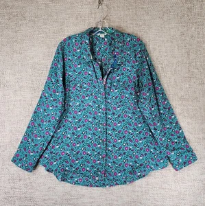 Camicetta Sundance cotone floreale donna PXL Petite Boho Chic Artsy con bottoni - Foto 1 di 12