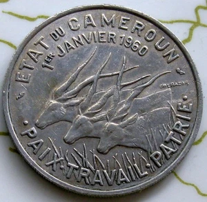 COIN CAMEROON 50FR 1960 XF 174-155 - Picture 1 of 2