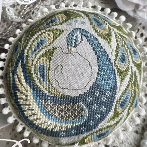Peacock, Pin Cushion,- Cottage Garden Samplings - Fully Kitted with Fabric - Picture 1 of 9