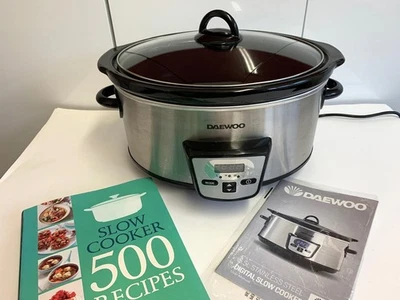 Daewoo 5.5L Digital Slow Cooker SDA1447  ++ Plus ++ 500 recipe cookbook FREE! - image 1 of 4