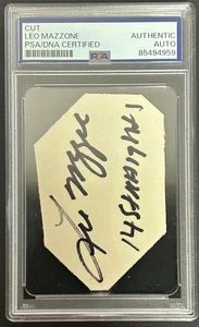 Leo Mazzone Signed Auto Cut ‘14 Straight” Inscription Atlanta Braves PSA DNA 959 - Picture 1 of 3