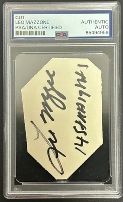 Leo Mazzone Signed Auto Cut ‘14 Straight” Inscription Atlanta Braves PSA DNA 959 - Image 1 of 3
