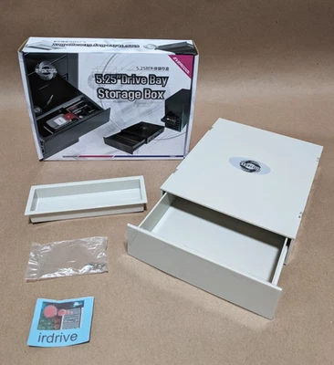 Evercool Desktop PC Gehäuse Front 5,25" Laufwerksschacht Beige Panel Aufbewahrungsschublade - Bild 1 von 4