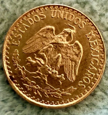 Moneda de oro mexicana de 2 pesos 1945 90% oro dos pesos suerte Foto 1 de 4
