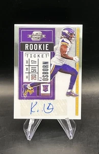 KJ OSBORN 2020 Panini Optic Contenders Auto #192 RC Rookie Football Ticket Card! - Picture 1 of 2