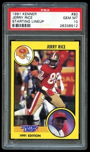 1991 Kenner Starting Lineup #80 Jerry Rice PSA 10 GEM MINT (POP 5) - Picture 1 of 2