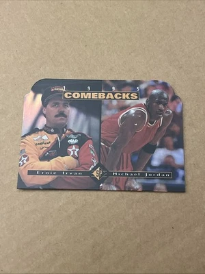 1995 Upper Deck SP Comebacks Die-Cut #CB1  Michael Jordan Ernie Irvan - Image 1 of 3