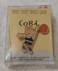 COBI 1988 Barcelona Olympic Mascot Pin Basketball - Picture 1 of 3