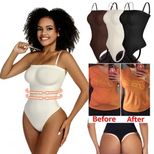 Sculpting Bodysuit For Women Tummy Control Seamless Thong Shapewear Body Shaper - Picture 1 of 20