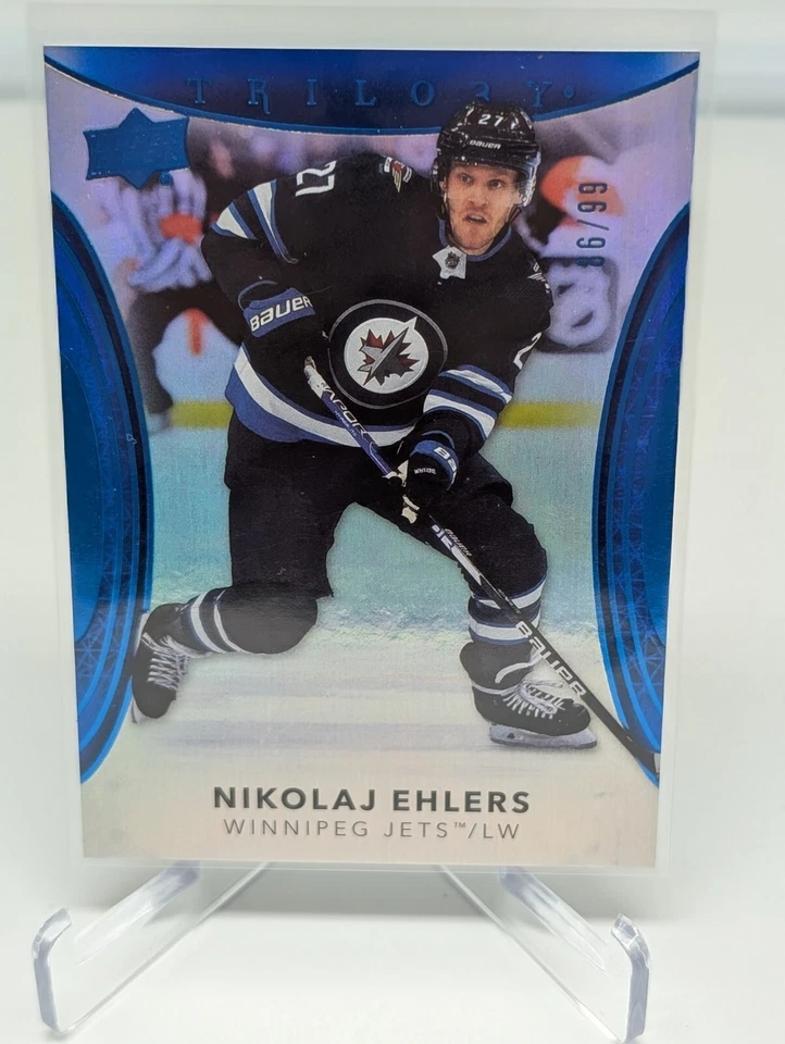 2022-23 Upper Deck Trilogy Blue #38 Nikolaj Ehlers #'d 86/99 Winnipeg Jets - Image 1 of 2