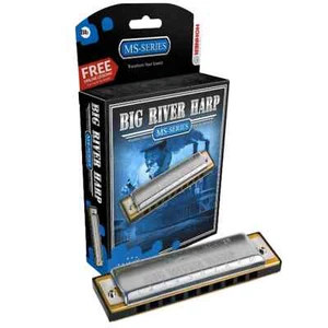 Hohner 590 Big River Harp MS Harmonica - Key of Bb - Picture 1 of 5