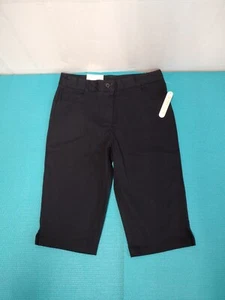 Arrow Girl's Navy Blue Stretch Skimmer School Wear Uniform Capri Pants Size 14R - Picture 1 of 12