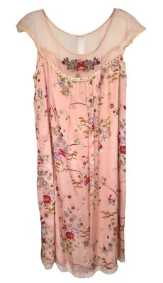 Vestido floral bordado 100 % seda para mujer Cynthia Cynthia Steffe talla 4 rosa Foto 1 de 4