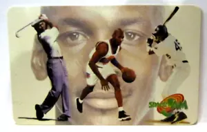 Michael Jordan 1996 Warner Bros Space Jam Movie Plastic Card!Bulls G GOAT HOF - Picture 1 of 2