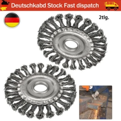125 mm Stahl Drahtbürsten Entrosten&Polieren Zopfbürste Für Flex WINKELSCHLEIFER - Bild 1 von 4