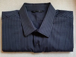 Axist Men’s XL Pinstripe Long Sleeve Button Up Dress Shirt Cotton Blend Pocket - Picture 1 of 15