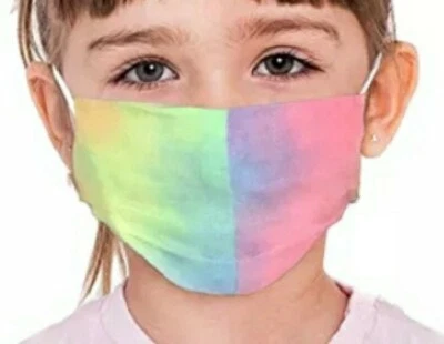 3 Cotton Multicolor Tie Dye Toddler Reusable Mask - Image 1 of 4