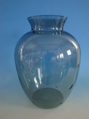 RS0119-028: Richard Süssmuth Glas Bodenvase turmalinfarben 48 cm Wagenfeld Ära - Bild 1 von 4