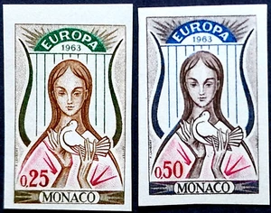 1963 imperf Monaco Museum MNH 2 Stamps Full Set YT €70.00 - Picture 1 of 5