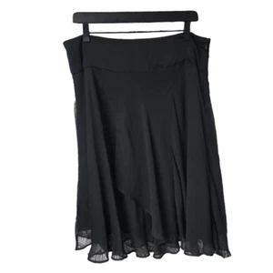 Black knee-length tulip hem career skirt Sunny Leigh dressy cocktail 12 - Picture 1 of 10