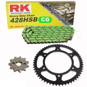 Kit Chaîne Aprilia Tuono 125 17-21 Chaîne RK CG 428 Hsb 136 Ouvrir Vert 13/60 - Picture 1 of 4