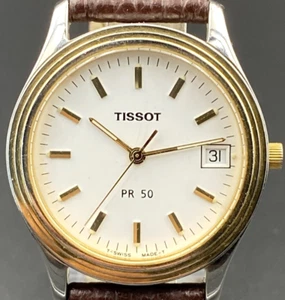 🇨🇭 TISSOT 1853 PR 50 T SWISS MADE VTG WATCH QUARTZ DRESS J170/270K ETA FOR MEN - Picture 1 of 15