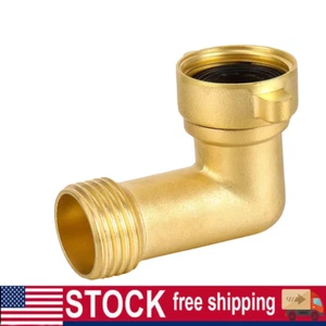 Garden Hose Elbow Connector 90 Degree Brass Pipe Fittings Hose - Picture 1 of 12