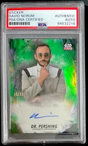 Omid Abtahi 2021 Topps Chrome Star Wars Galaxy Dr. Pershing Autograph Card PSA - Picture 1 of 2