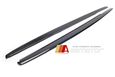 Carbon Fiber MP Side Skirt Extensions Set fits 2012-19 BMW F30 3-Series M Sport - Imagem 1 de 4