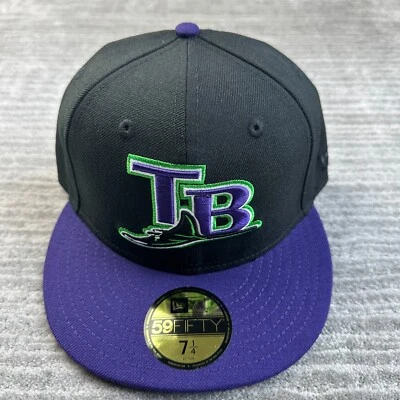 Tampa Bay Devil Rays Hat Cap Mens Fitted 7 1/4 New Era Wool Retro Cooperstown - Image 1 of 4