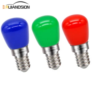 E14 Screw LED Refrigerator Chandelier Ceiling Fan Light Bulb 220V Red/Green/Blue - Picture 1 of 8