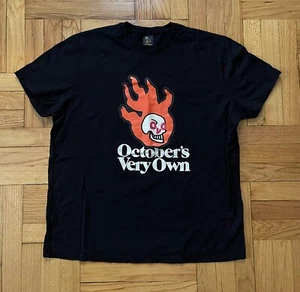 Ovo T Shirt Flaming Skull October‘S Very Own Drake Black Men’s Size 2XL - Picture 1 of 7