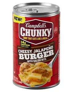 Campbell’s Chunky, Cheesy Jalapeño Burger 🍔 Bacon 🥓 Bits, 18.8 oz (Pack of 3) - Picture 1 of 5