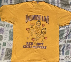 Los Angeles Lakers Red Hot Chili Peppers Unlimited Love Promo Shirt Size XL Used - Picture 1 of 3